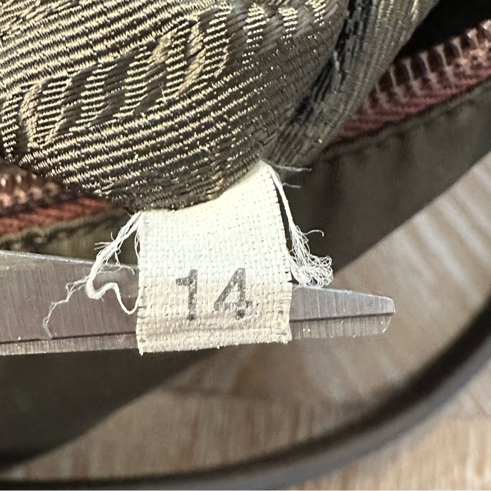 Prada Tessuto Fiori Flower Vintage Khaki Green Nylon/Leather Shoulder Bag - Picture 7 of 16